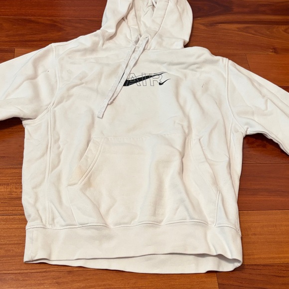 Nike Tops - Nike Cream Hoodie with Black Logo